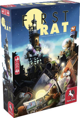 Boîte de First Rat avec des rats bricoleurs construisant une fusée